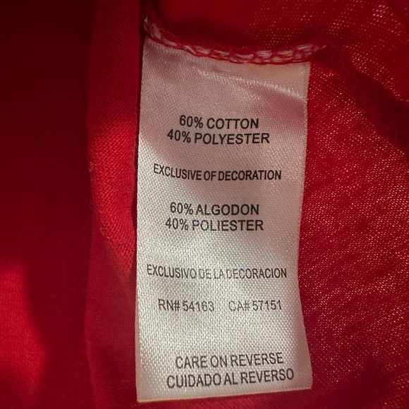 Women's San Francisco 49ers Red Short Sleeved V-Neck T-Shirt Size Large - Picture 4 of 7